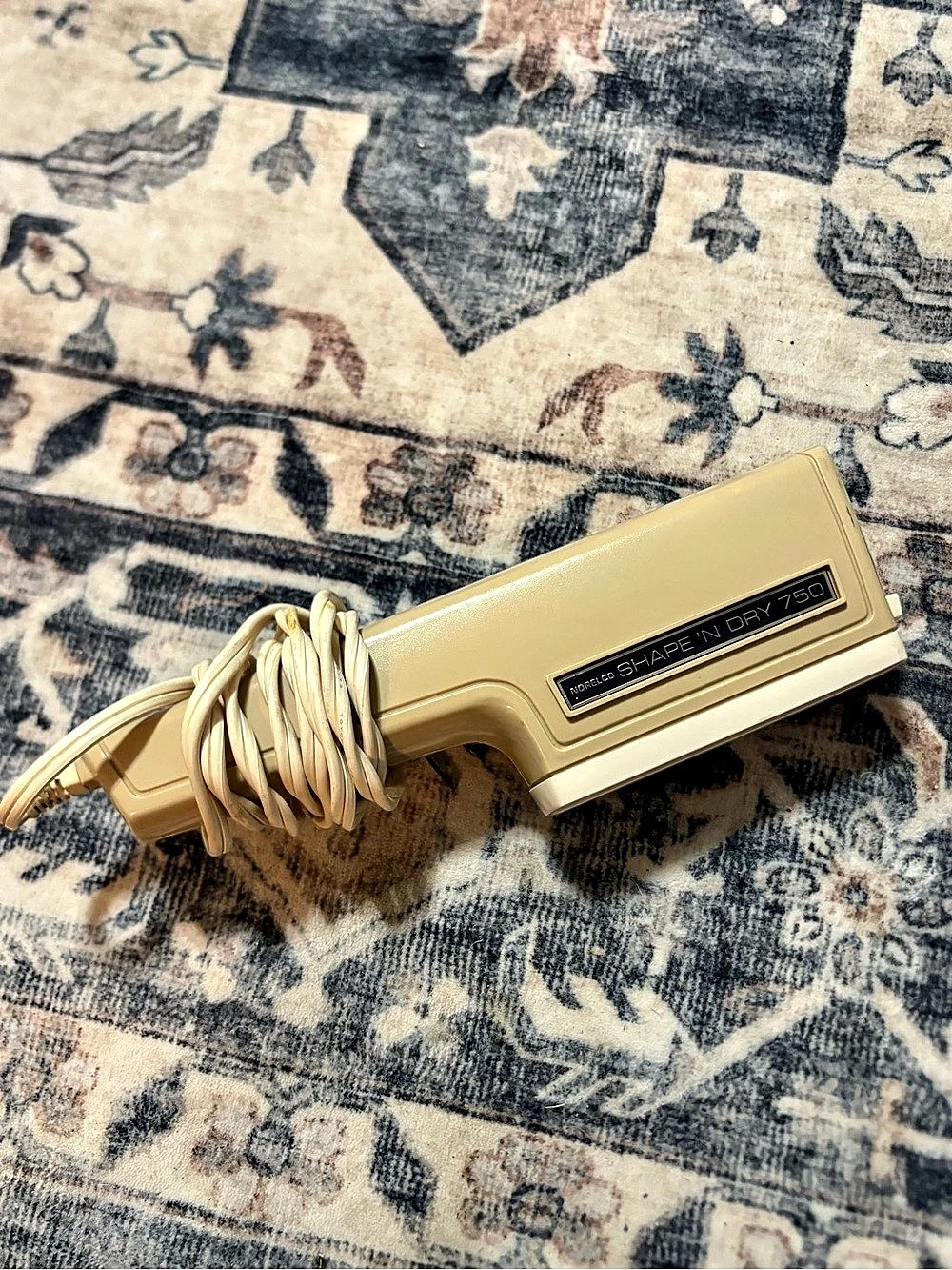 Norelco Shape N Dry 750 Hair Tool Beige vintage 1970’s- 1980’s